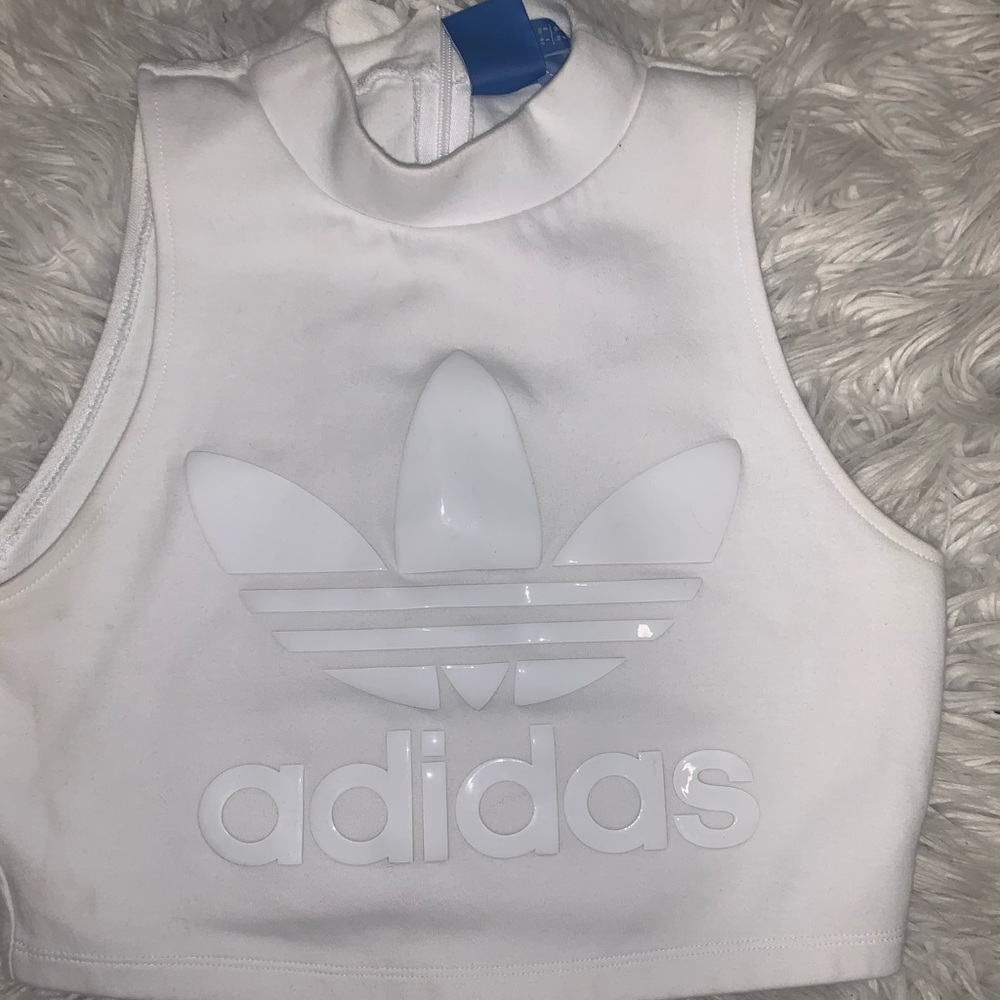 Adidas Cropped White Tank